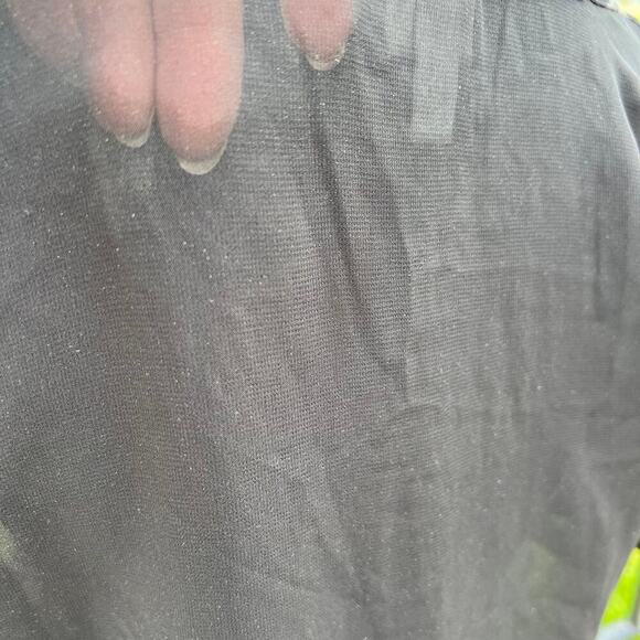 VANITY women’s size M, black gray scoop neck short sleeve top - Picture 5 of 5